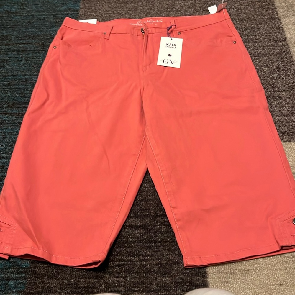 Gloria Vanderbilt Kaia Skimmer Size 14 Persimmon shorts